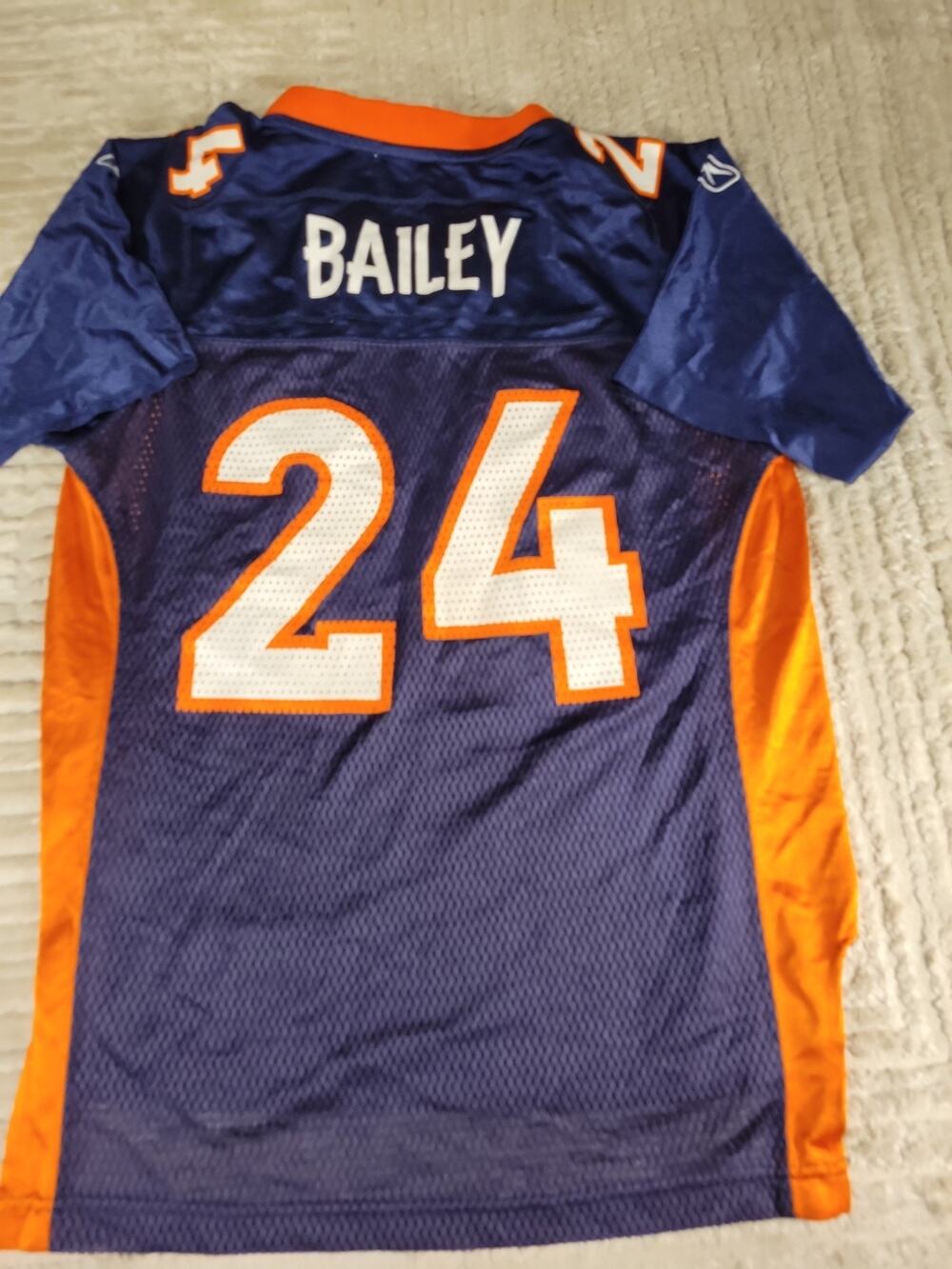 Reebok Champ Bailey Denver Broncos Football Jersey Youth Medium 10/12 Boys Kids